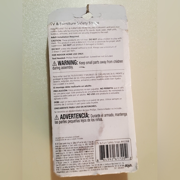 Safety First TV Straps Furniture Straps Child Safety Baby Proofing Safety 1st - Picture 4 of 6